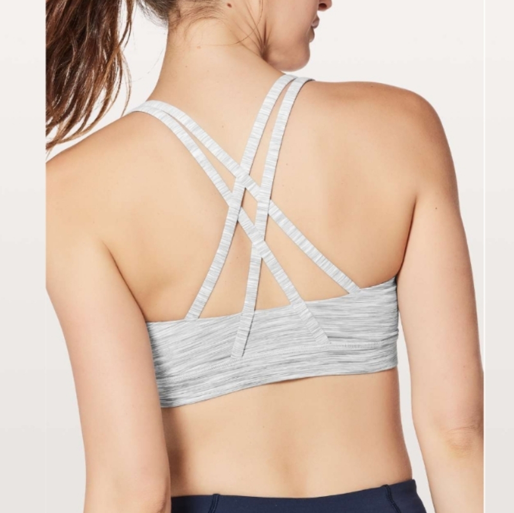 Lululemon Energy Bra Ombre Melange Space Dye EB White Multi size 8